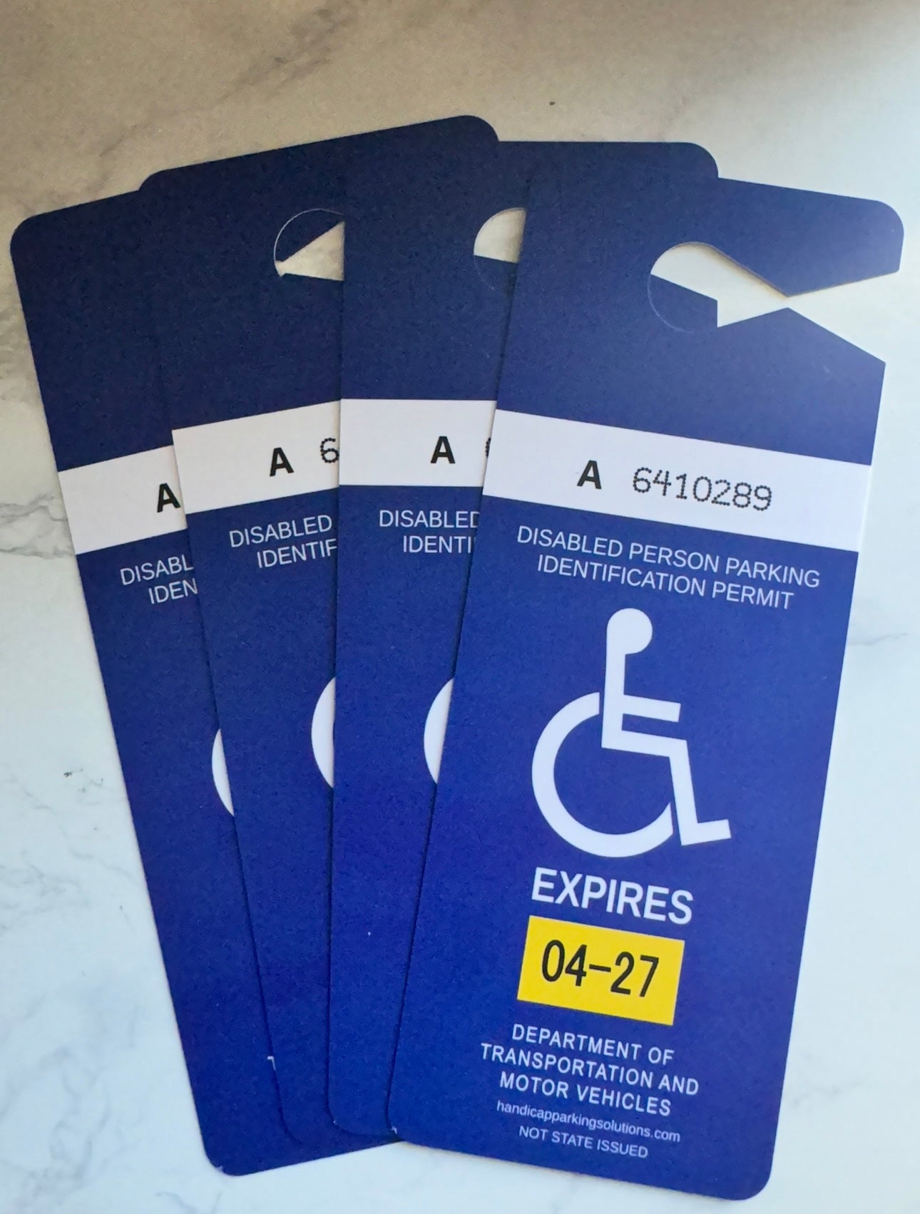 4 Handicap Parking Permits