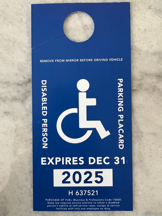 1 Handicap Parking Permit